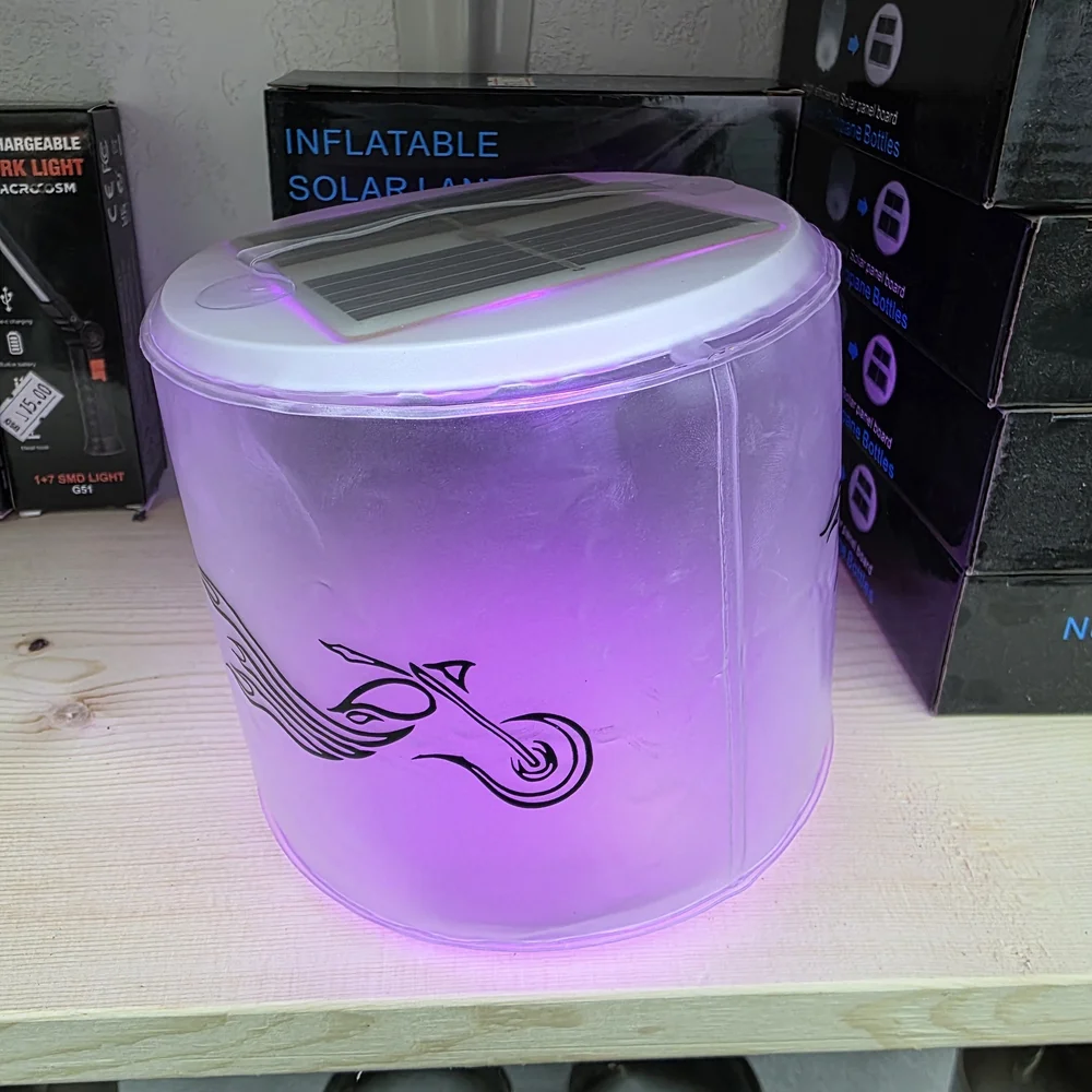 Solar Lantern Inflatable Color Changing Barto Solar Lantern